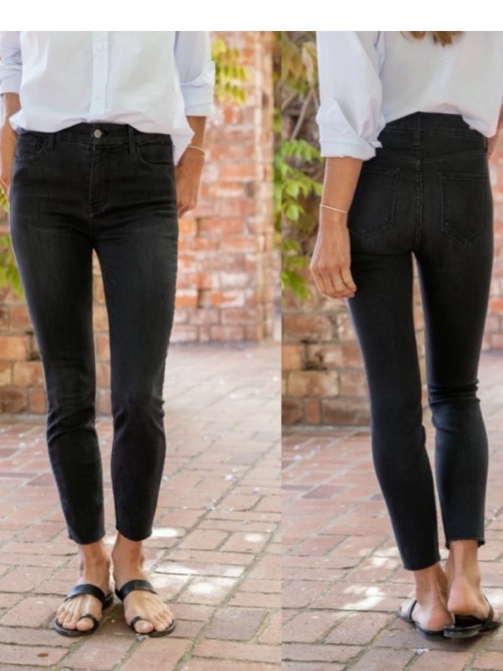 Frank & Eileen Black High-Rise Slim Jeans